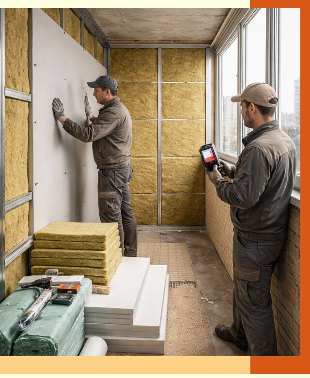 Утепление балкона в Костомукше от 4591 руб. под ключ | ТепломастерКтм